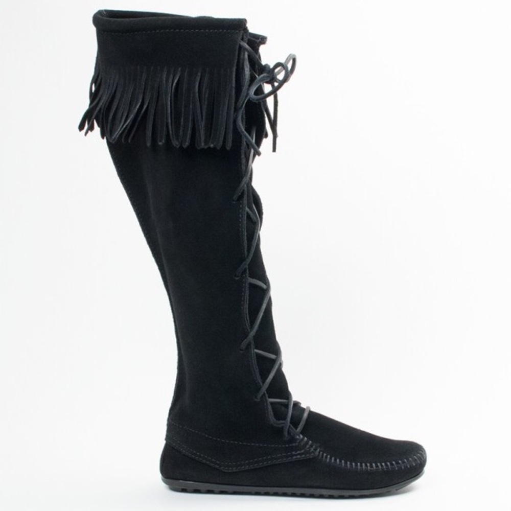 MINNETONKA Front Lace Knee High Boots 🌈